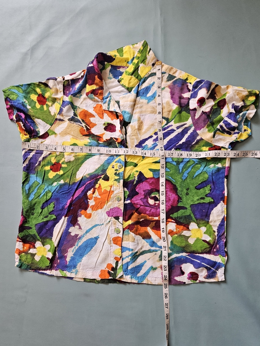 Jams World Watercolor floral Hawaiian blouse In Tropic Sunrise - Picture 4 of 8